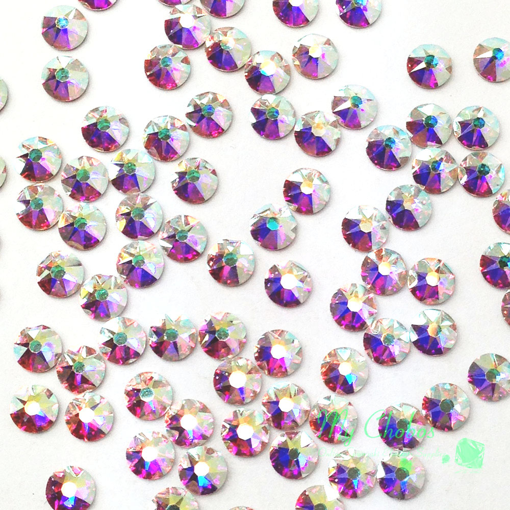 1440 Swarovski 2088 XIRIUS 20ss Flatback Rhinestone 5mm ss20 CRYSTAL AB